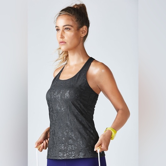 Fabletics Women's Eiffel Racerback Printed Tank Top NWT Size medium - Picture 1 of 11